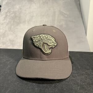 Jacksonville Jaguars Hat Cap Fitted Mens 7 3/4 Brown NFL Football Salute New Era